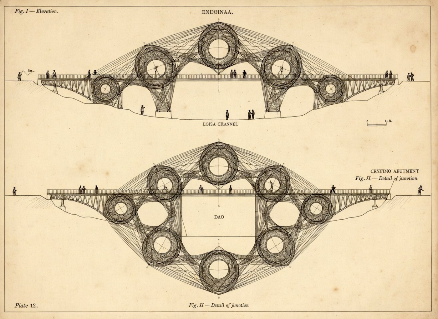 Plate XII — Endoinaa Bridge-Network Lattice